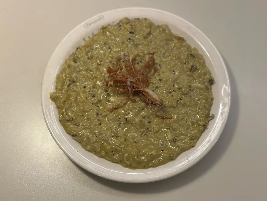 A plate of abalone cream risotto