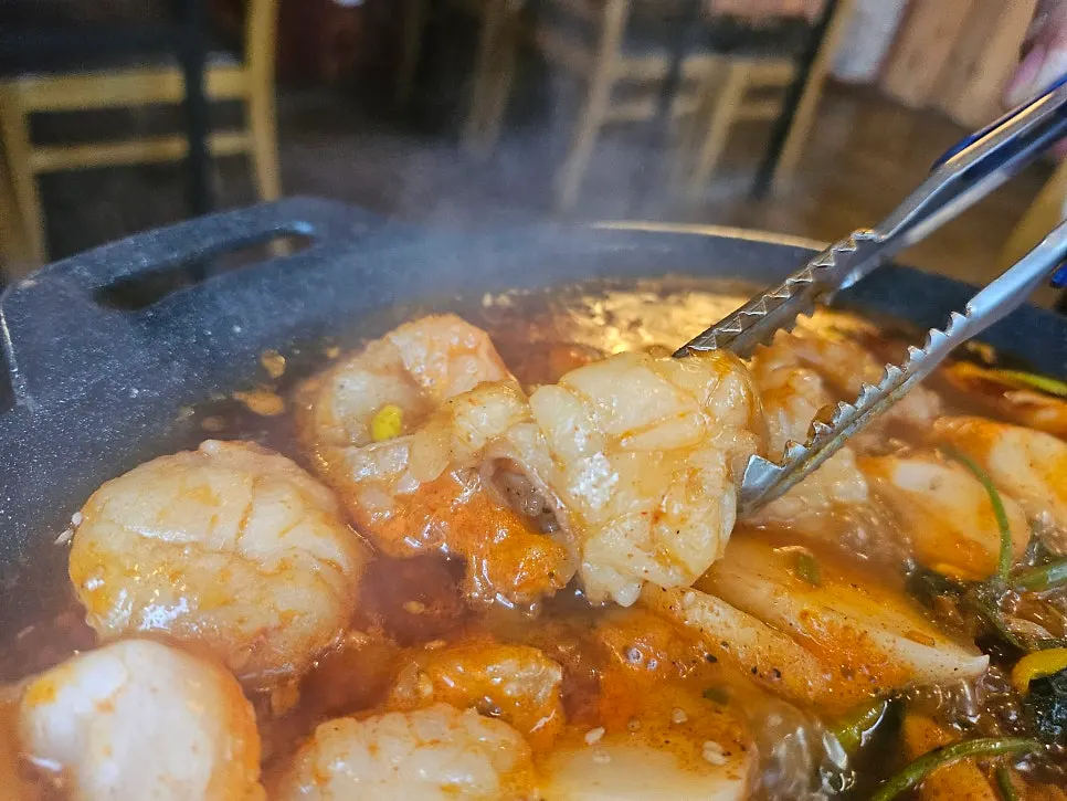 주꾸미 대창볶음과 함께 나온 파김치