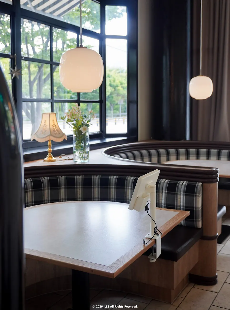 Interior of Bueokgan Sangmu Branch with a European hotel atmosphere