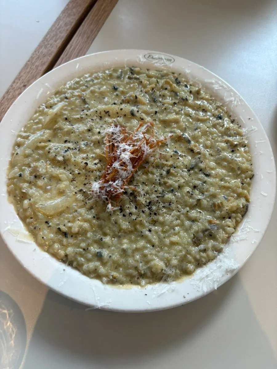 A bowl of abalone cream risotto