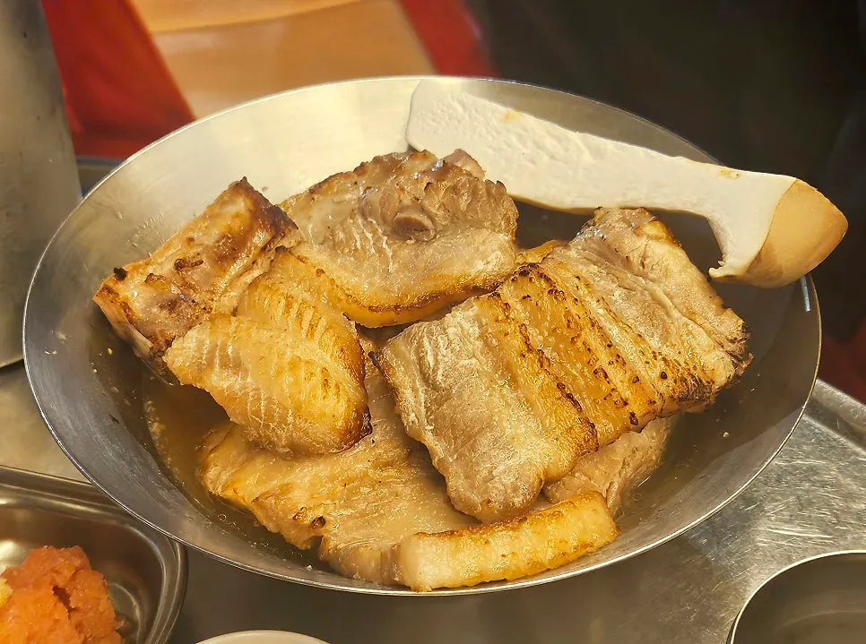 Warm steamed egg served before the meat