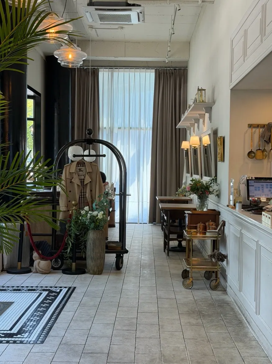 Hall interior with classic hotel concept