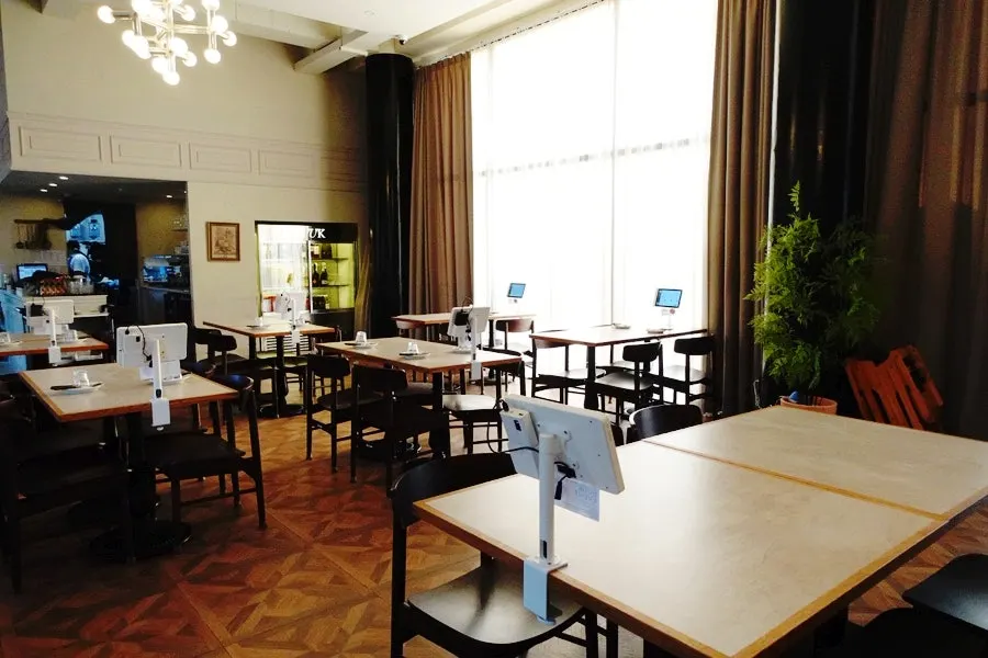 Seating at Bueokgan Sangmu Branch with a hotel-lounge atmosphere