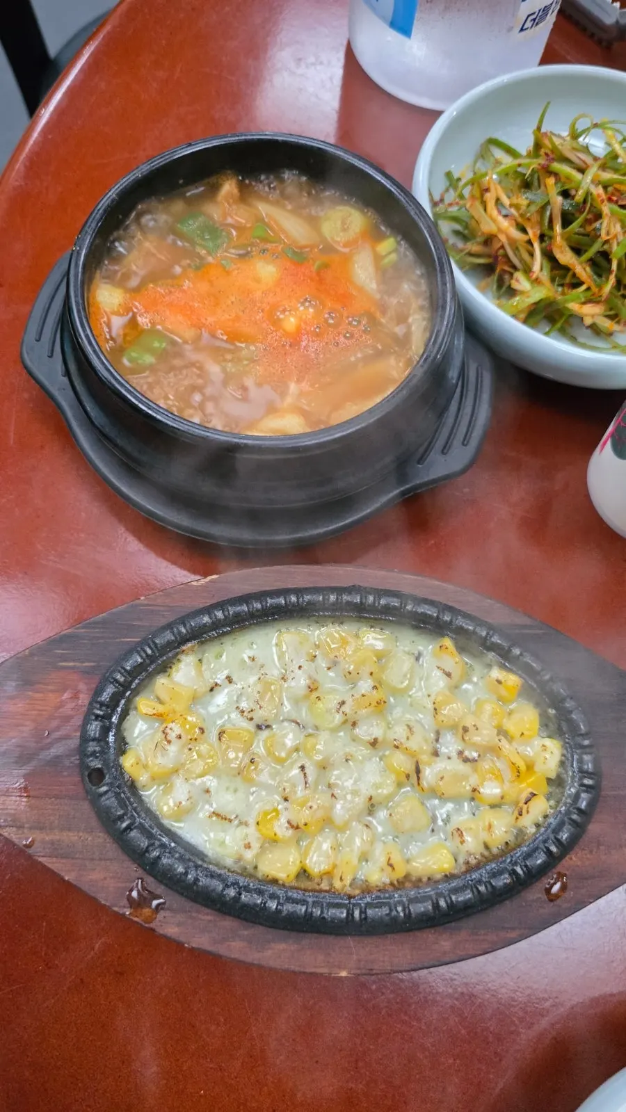 A full spread of the ordered handmade seasoned galbi
