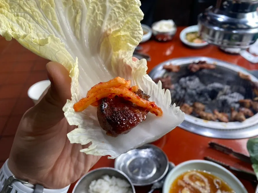 무생채와 싱싱한 쌈배추