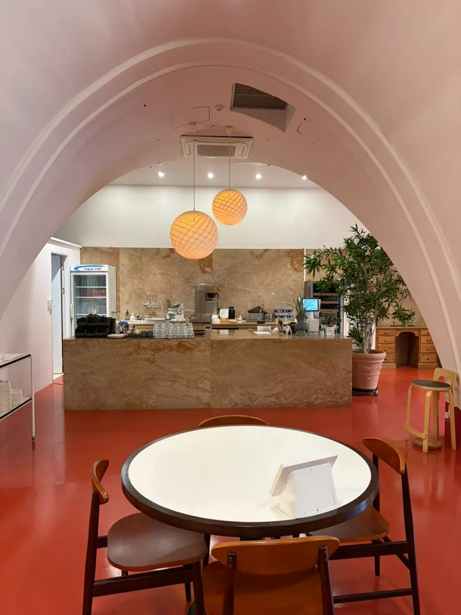 Interior of Bueokgan Restaurant with white-toned decor