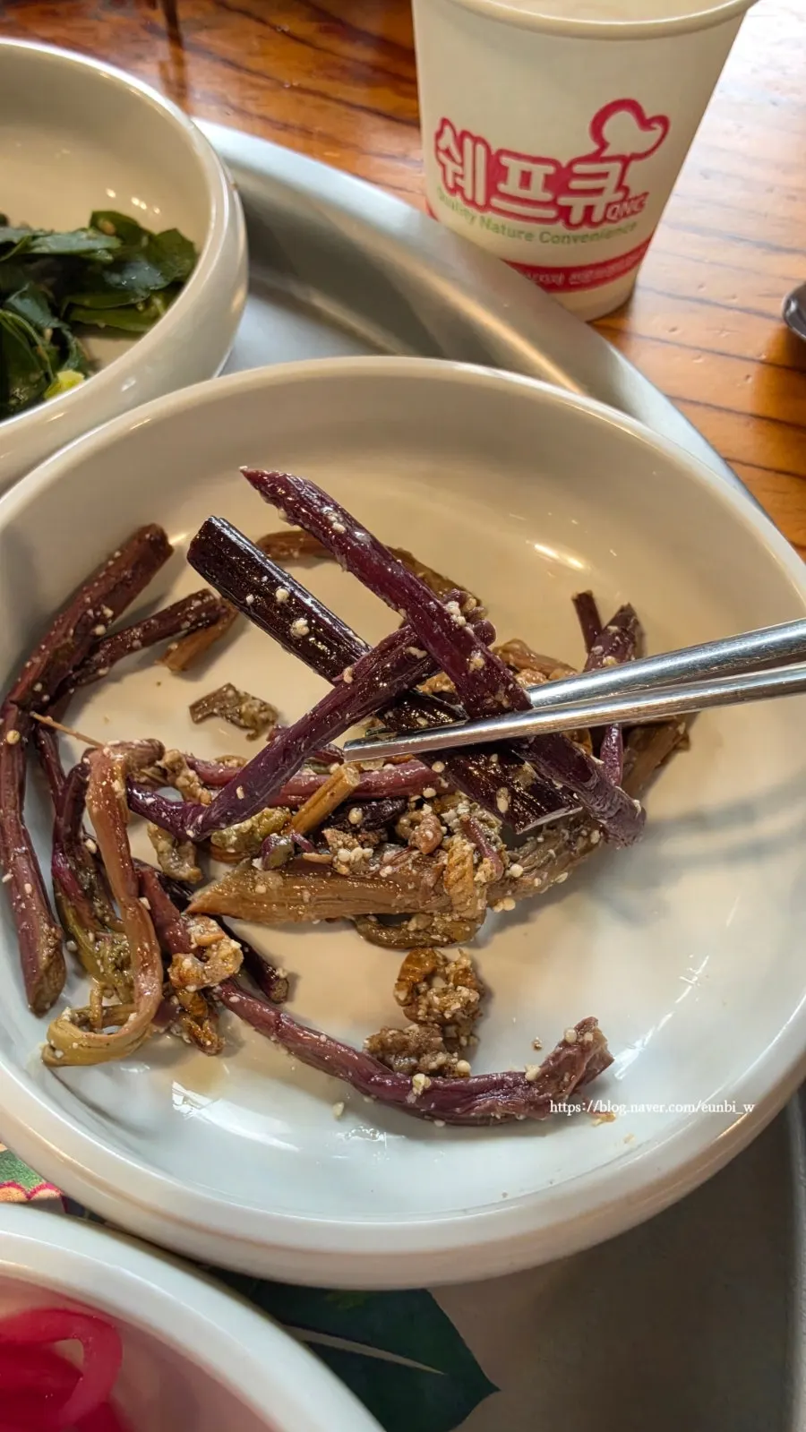 Self-bar stocked with handmade side dishes