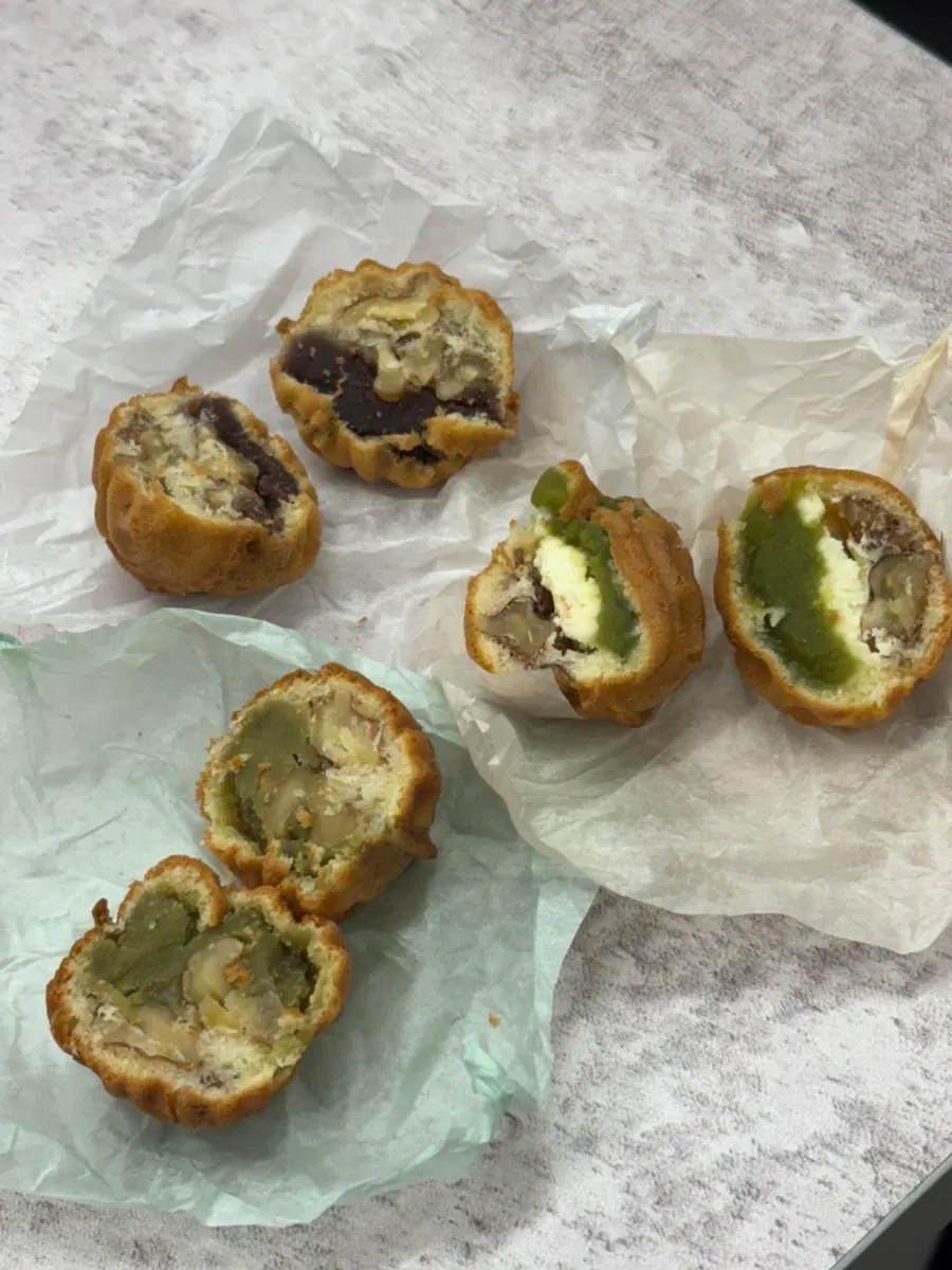 Walnut pastries displayed at the Buja Hodu counter in the evening