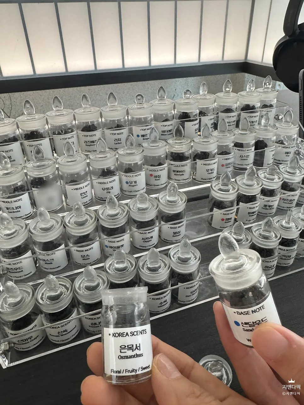 Muhwawon oils divided into top, middle and base notes