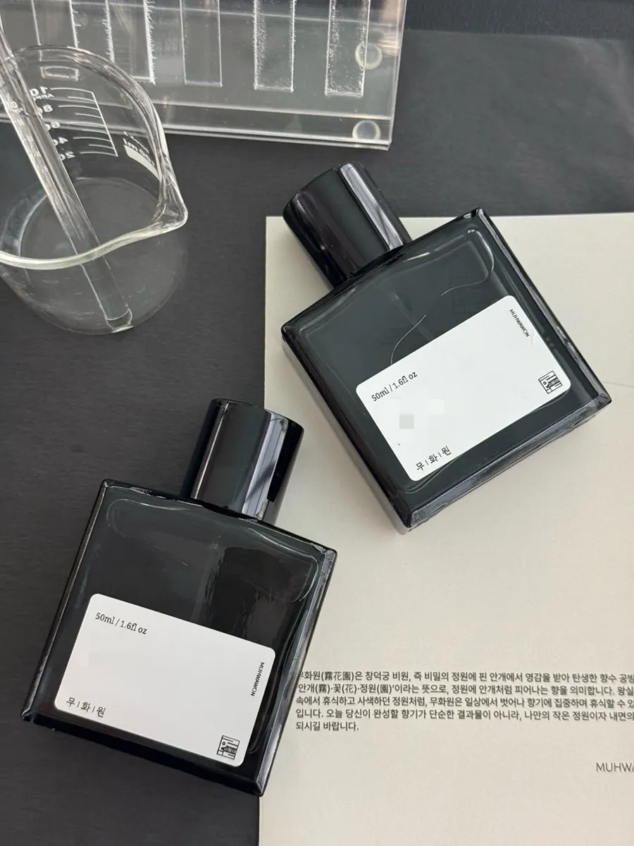 Sticking on the label with the perfume's chosen name