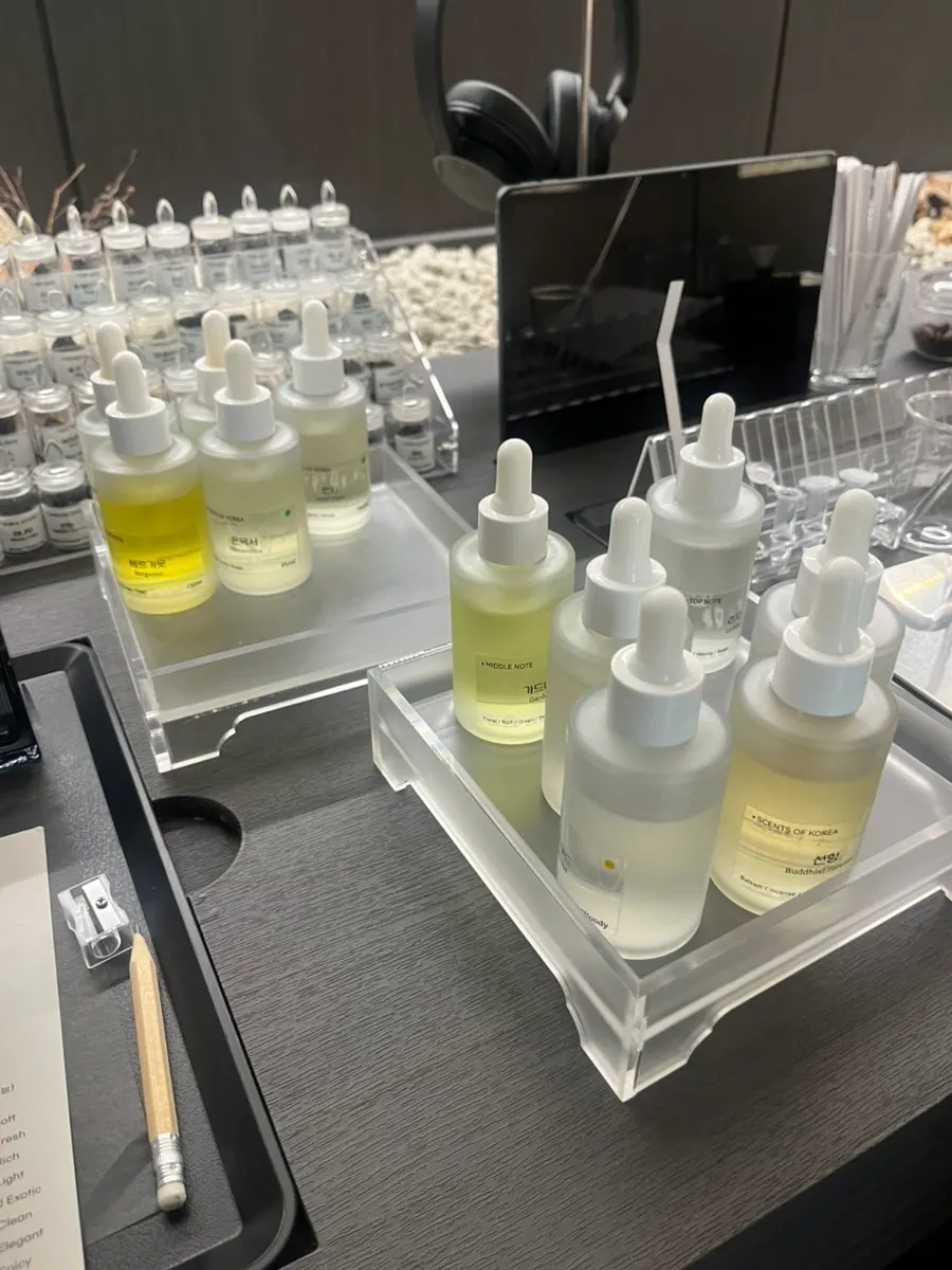 Measuring fragrance with a dropper down to 0.1g