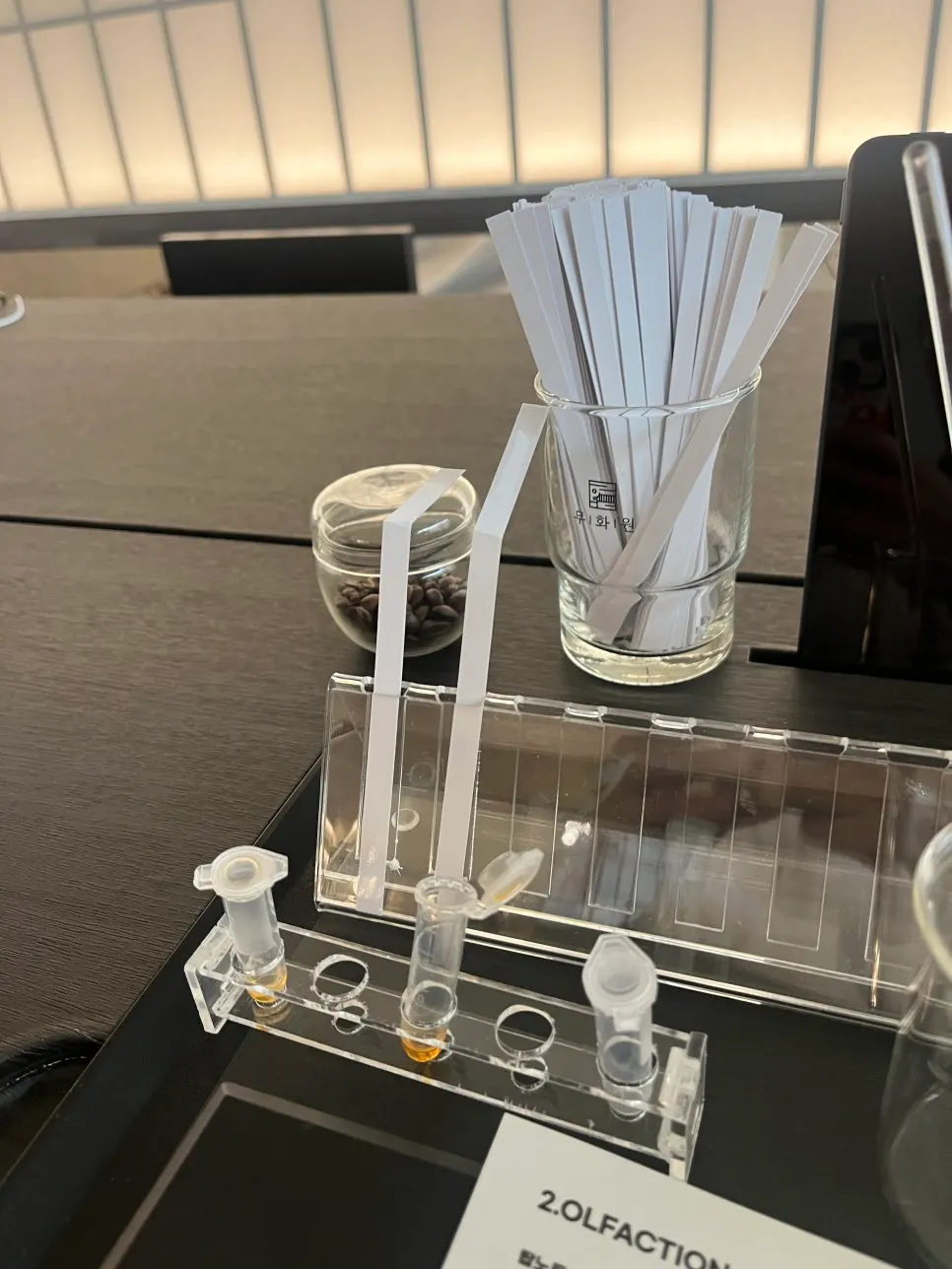 Testing chosen scents mixed drop by drop
