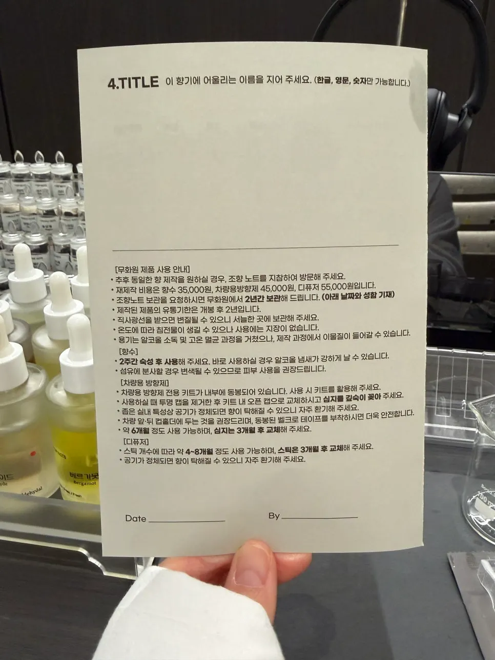 Finished perfume with a name