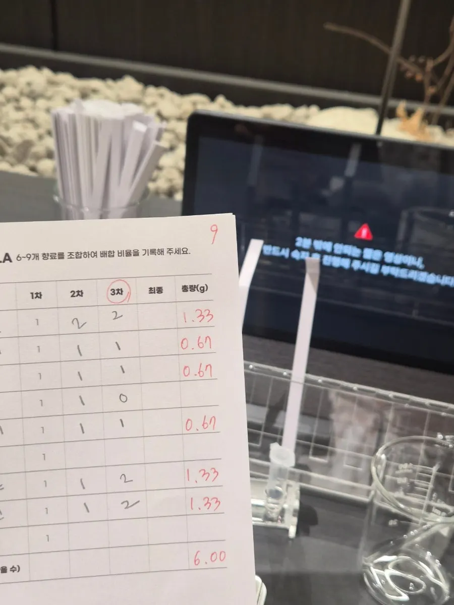 1·2·3차 배합 비교 시향