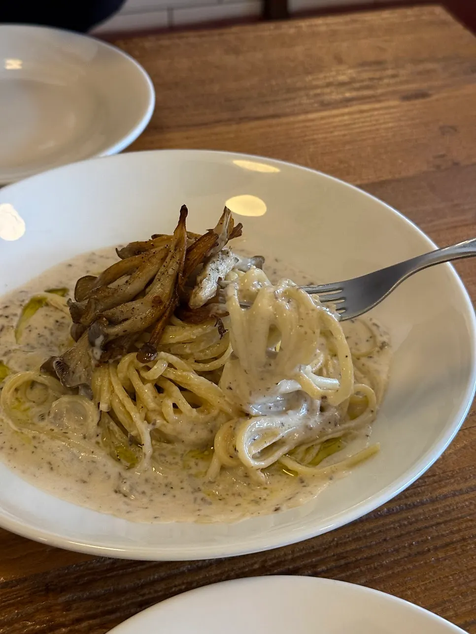 Truffle cream pasta noodles