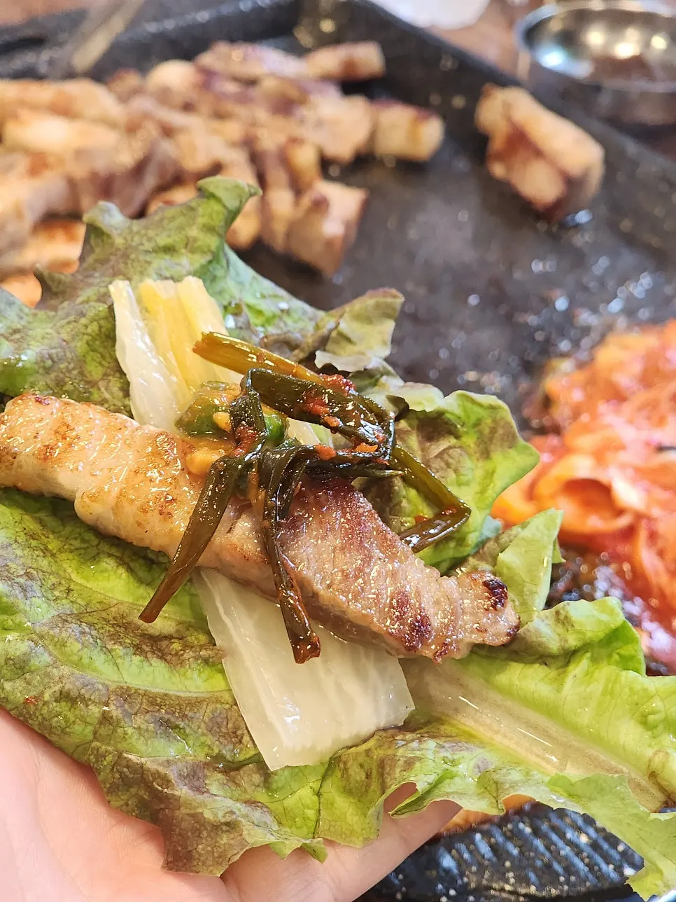 Doenjang-jjigae ordered with the meat