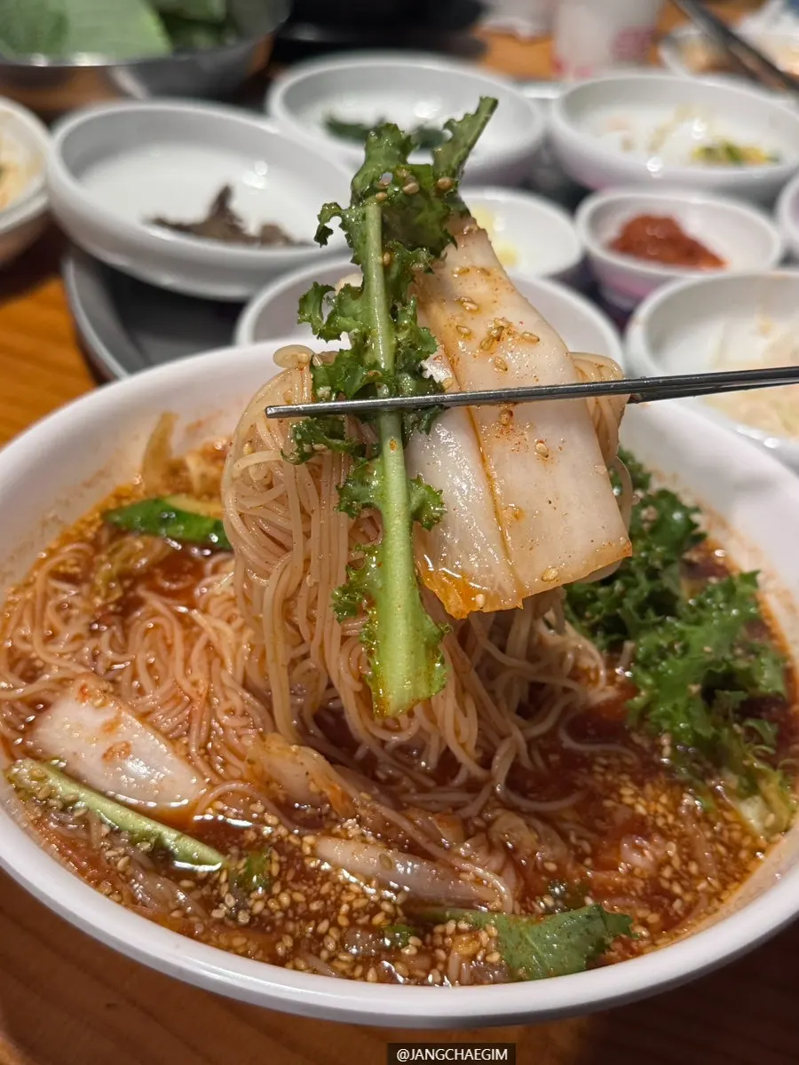 Bulhyangjip's bibim noodles ordered as the finishing dish