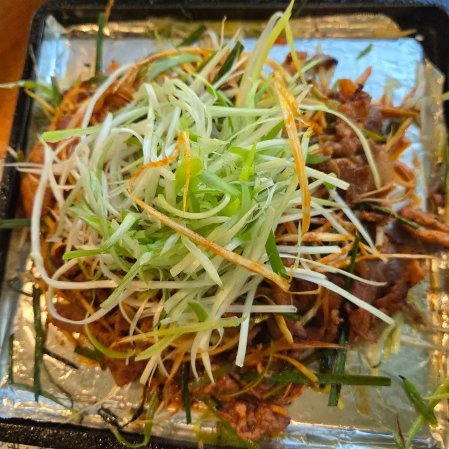 Charcoal gochujang bulgogi on the grill