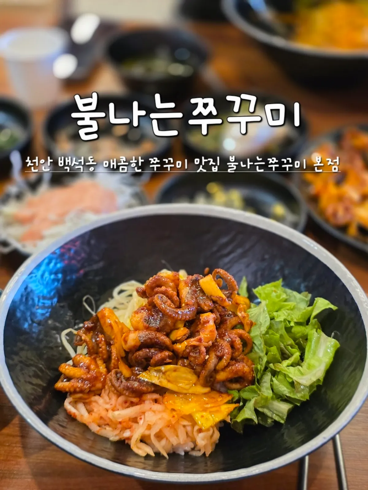 Vertical photo of jjukkumi stir-fry at Bulnaneun Jjukkumi Main Branch in Baekseok-dong, Cheonan