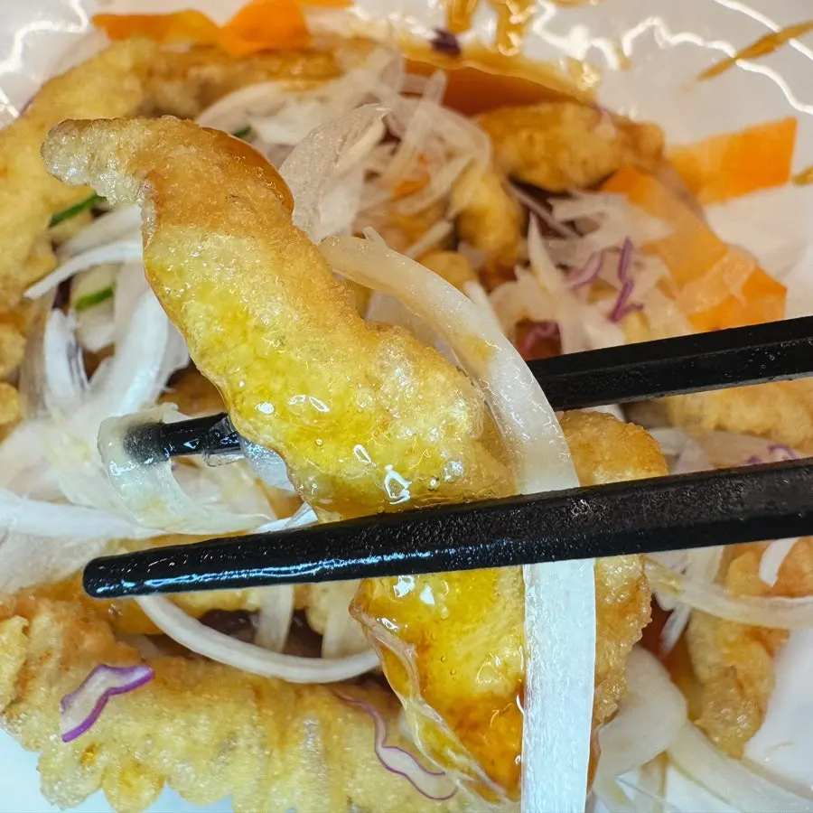 겉바속촉 탕수육 단면