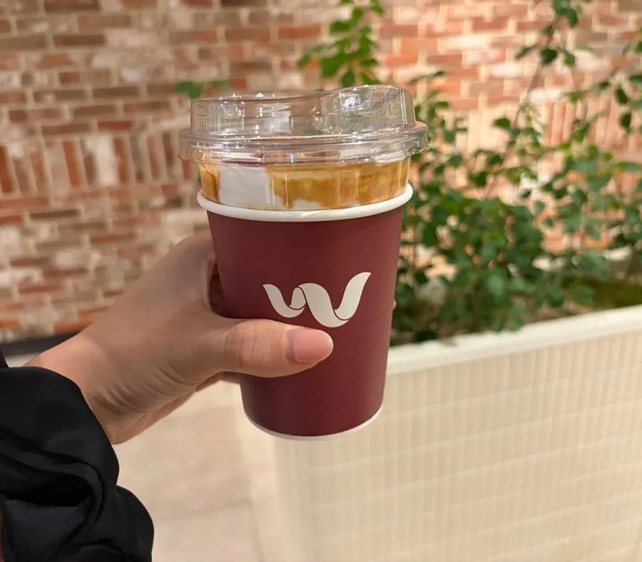 Close-up of Wunder Coffee topped with cream