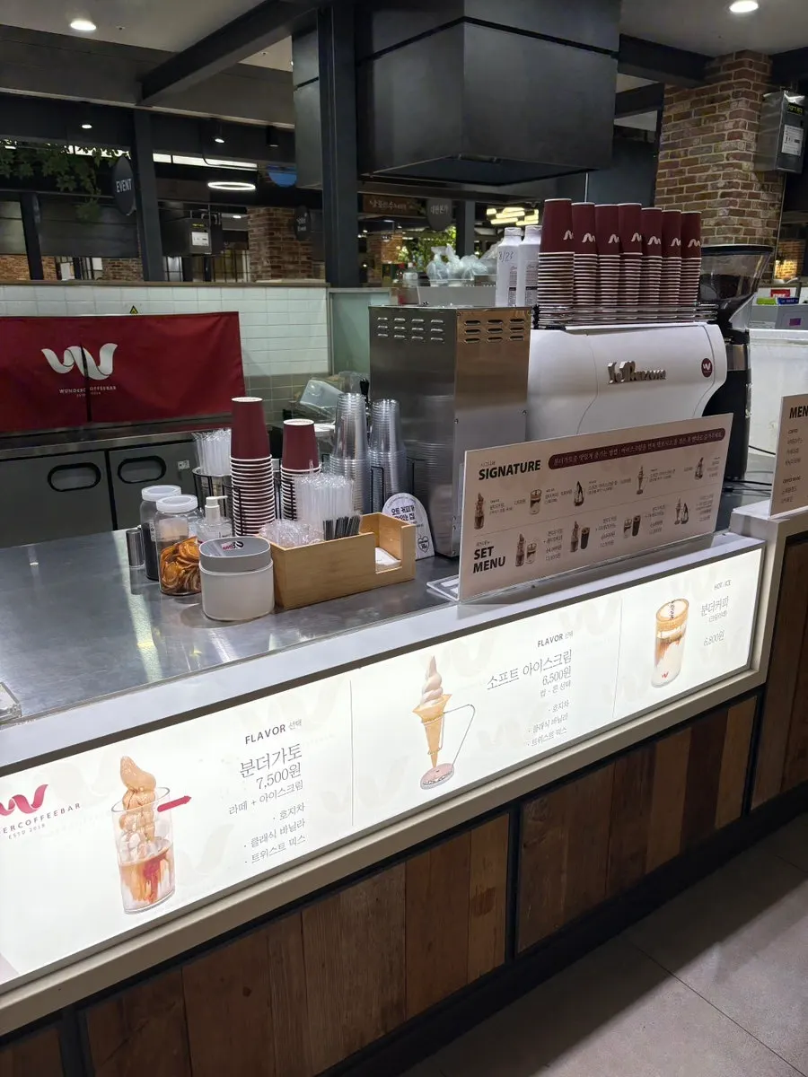 Around the counter at Wunder Coffee Bar