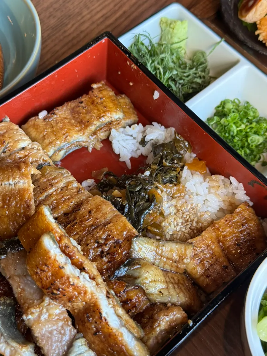 调过味的米饭与厚实的一片鳗鱼