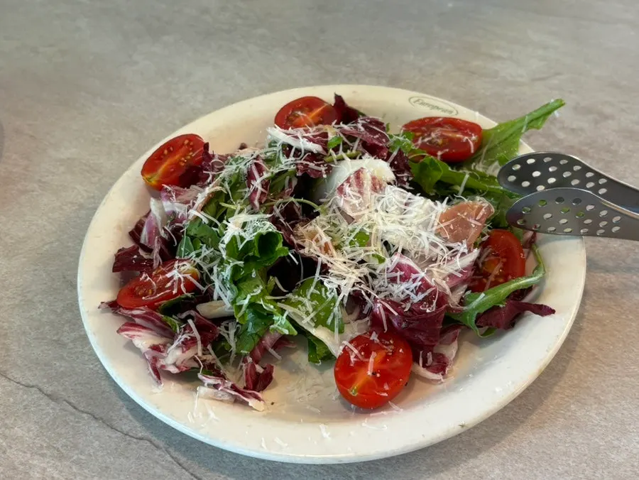 Garden salad served first