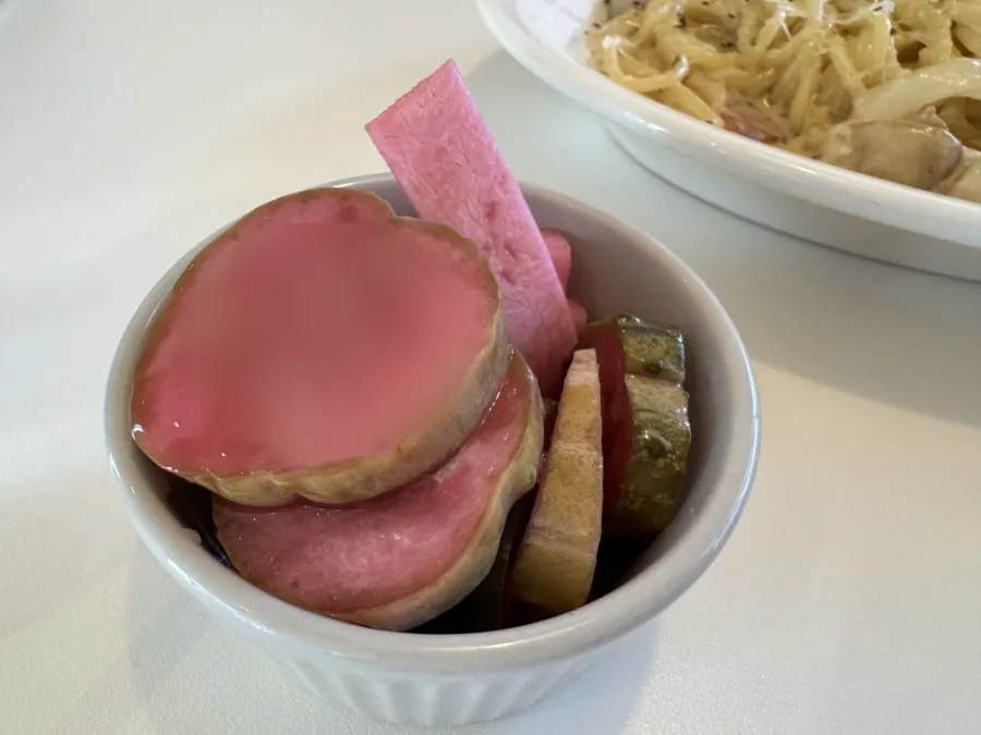 Pickles served as the basic side dish