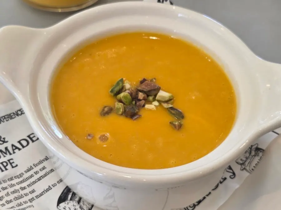 The included pumpkin soup