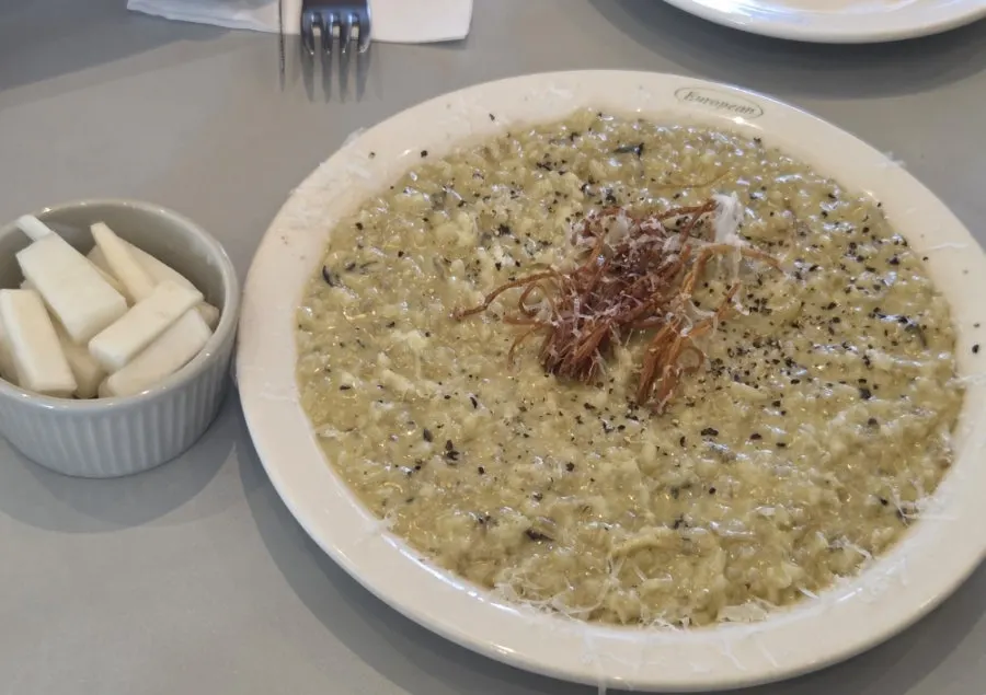 Abalone cream risotto chosen as the rice option