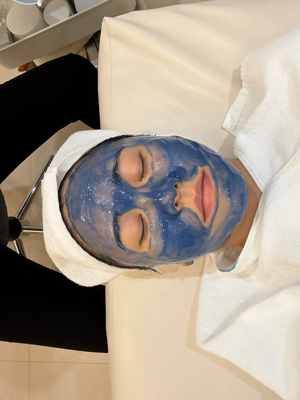 Receiving care while being told the Blue Peel steps