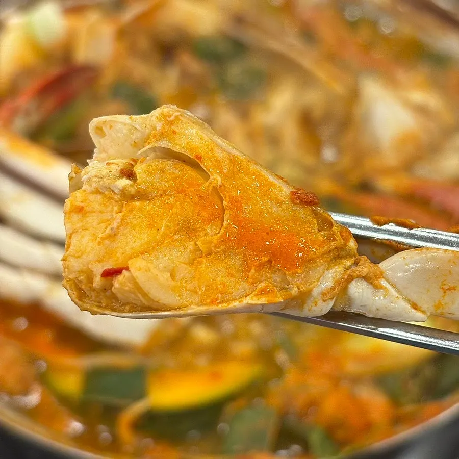 蟹肉和蟹黄饱满的花蟹