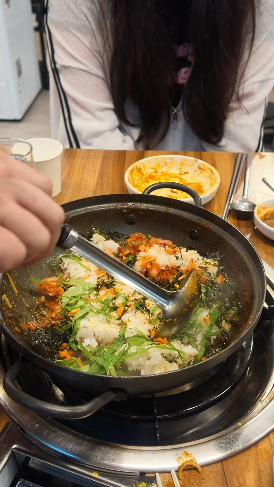 감자탕 국물에 넣어 먹는 라면사리