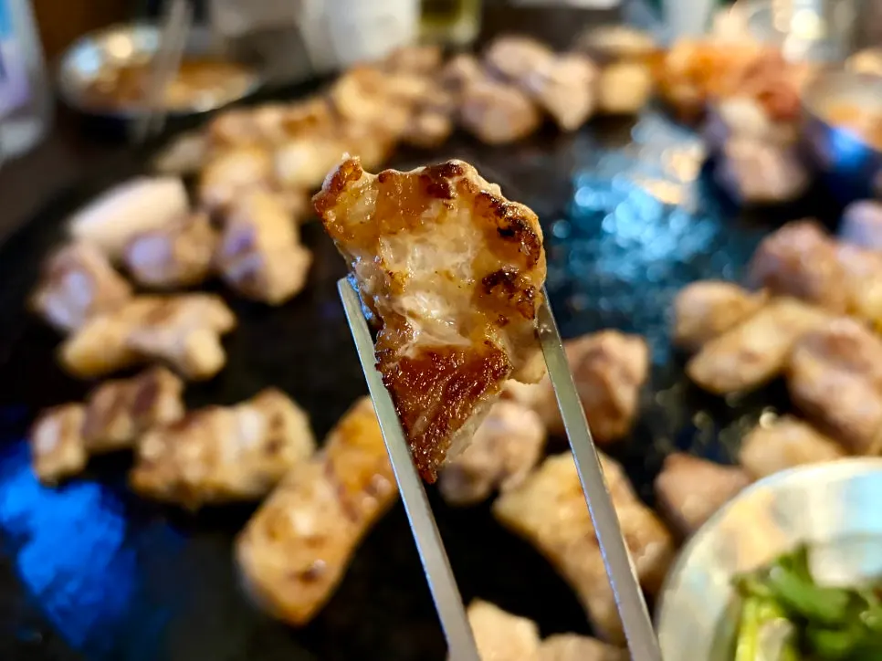 Beautifully browned pork belly