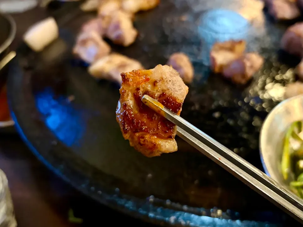 Meat served with sauces and side dishes