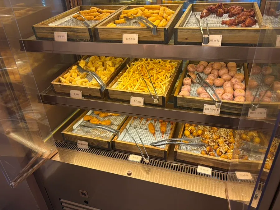 The dessert corner display at the Gold branch