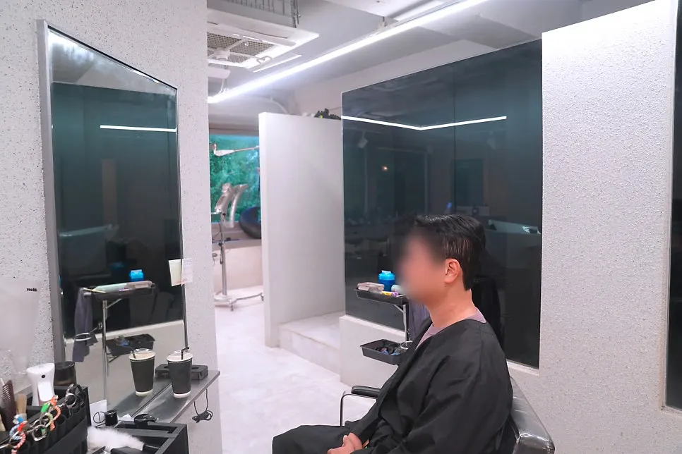 드롭컷 다운펌 전후 비교 사진
