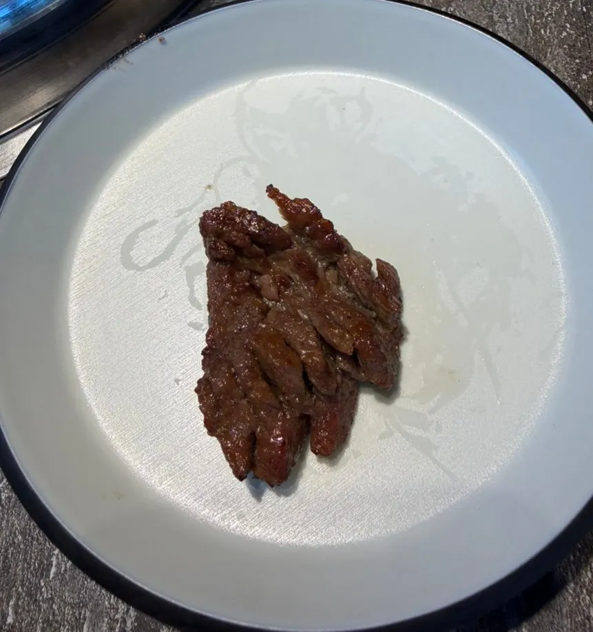 Galbi grilled by a staff member