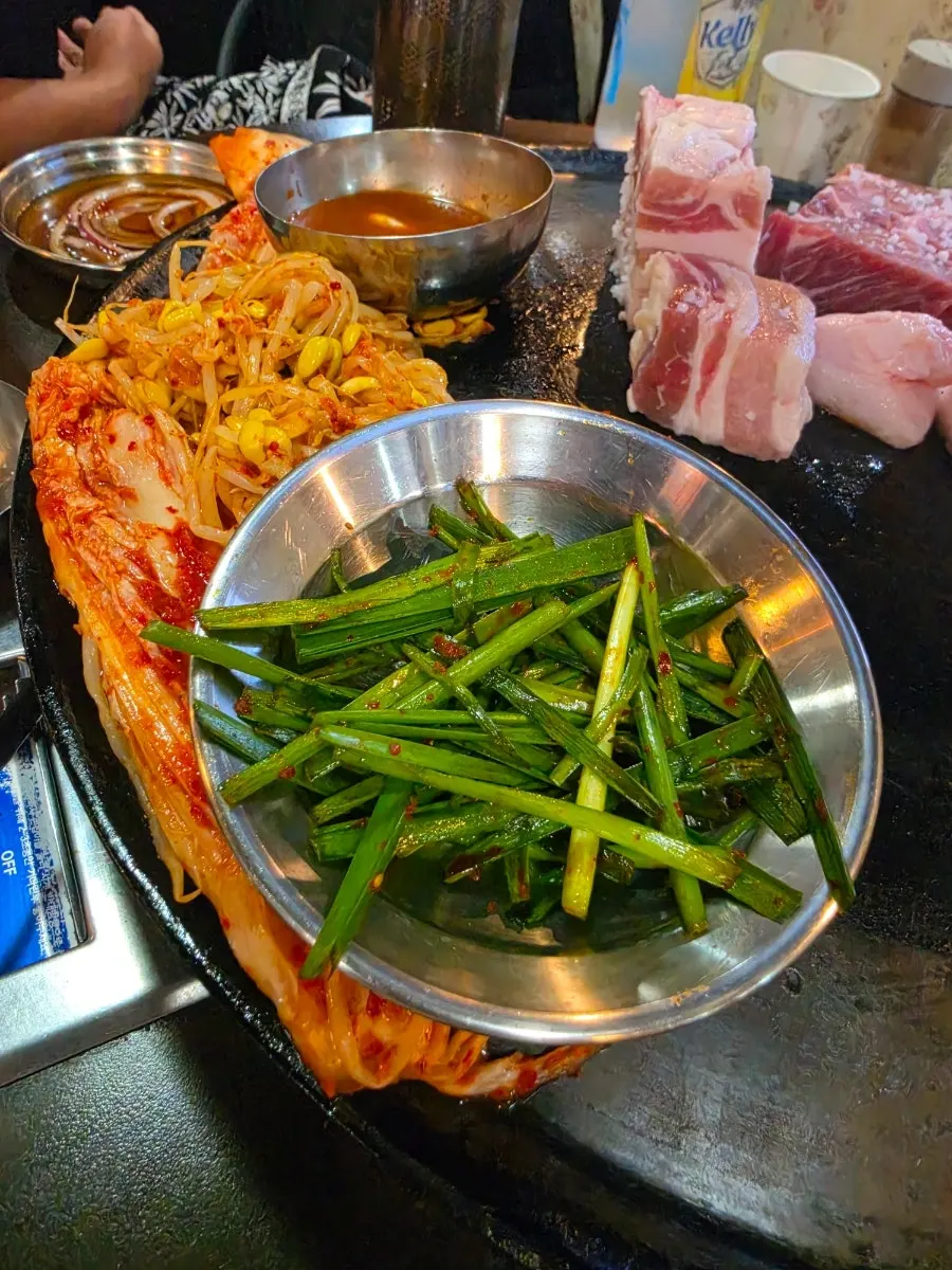 삼겹살과 목살 한판 주문 구성