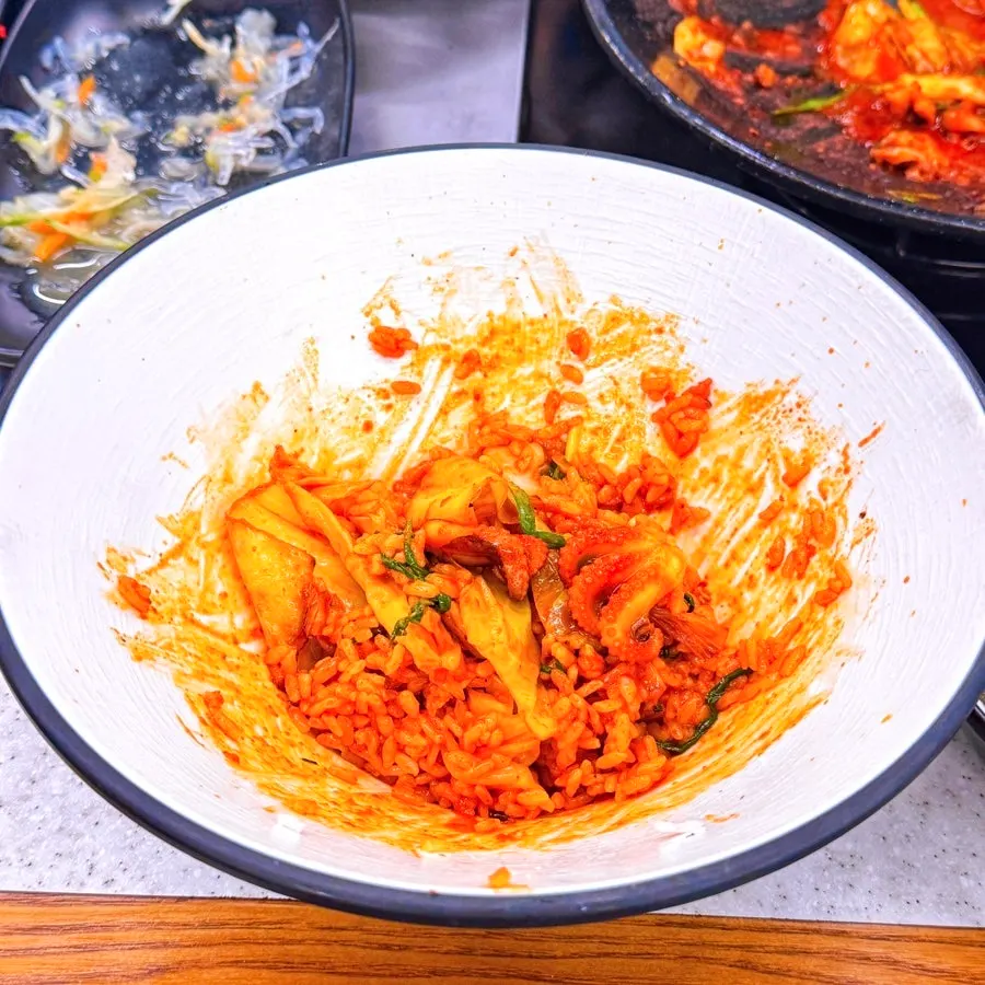 깻잎과 천사채냉채 쭈꾸미 조합
