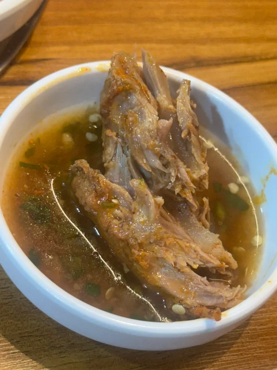 A bowl of pork bone hangover soup