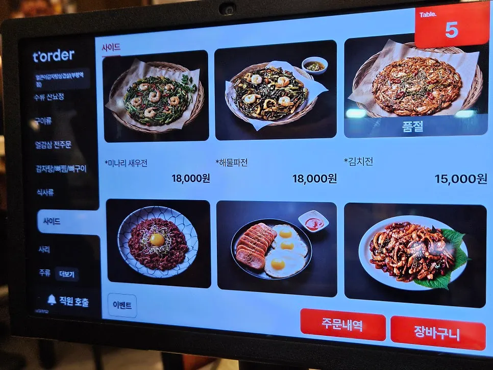 店内の壁に貼られたメニュー案内板