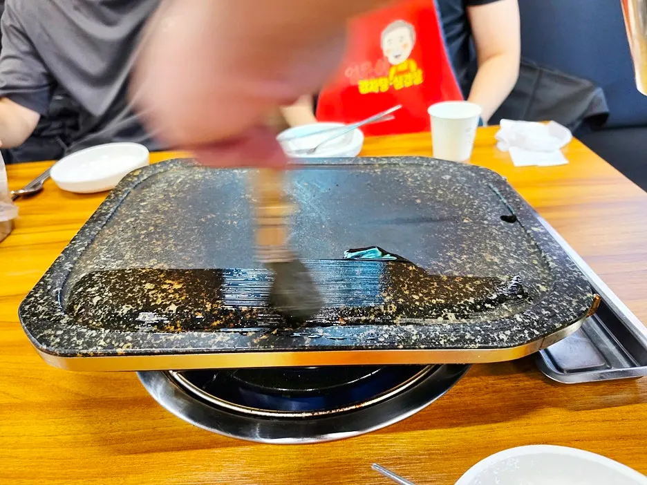 Tablet ordering screen at the table