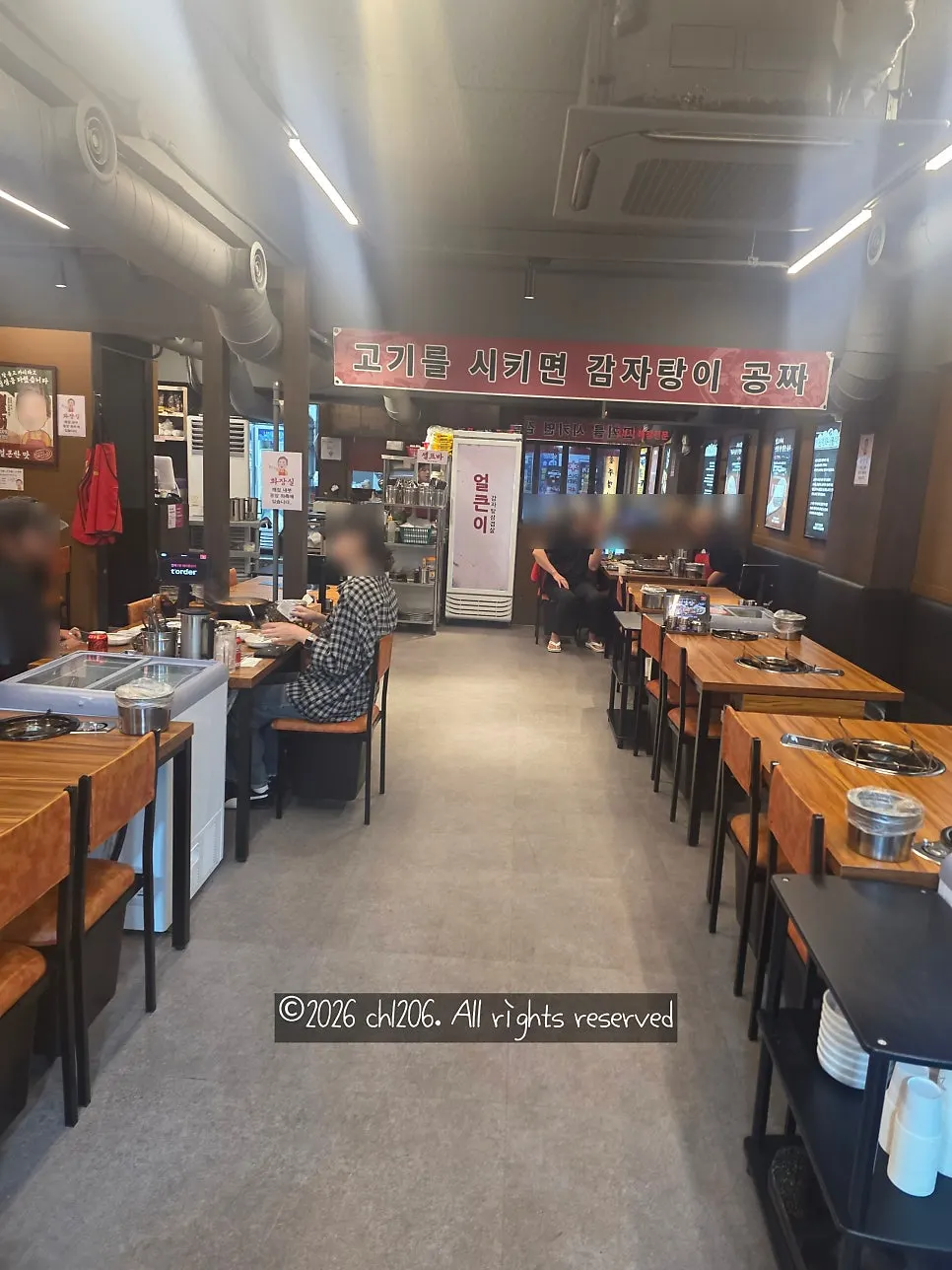 View of table seating inside the restaurant