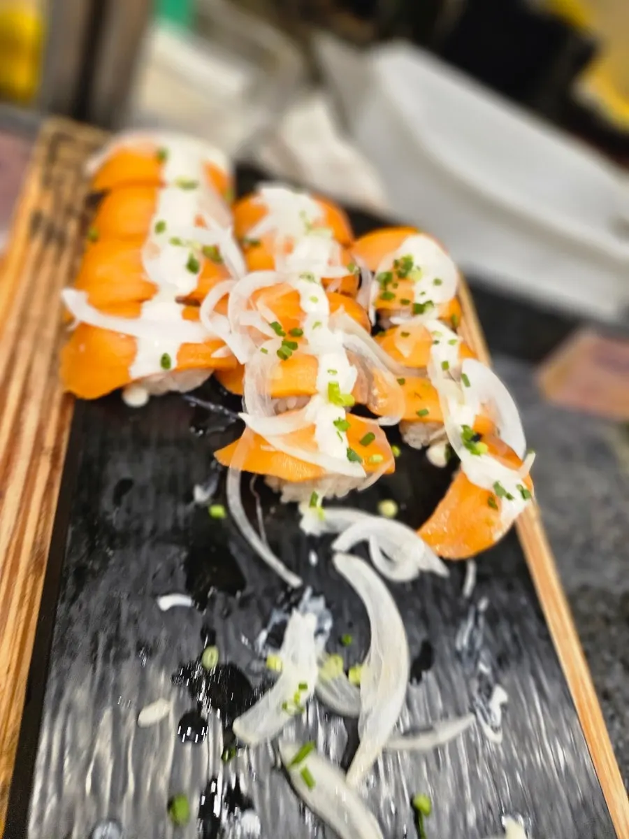 Buffet display with various rolls