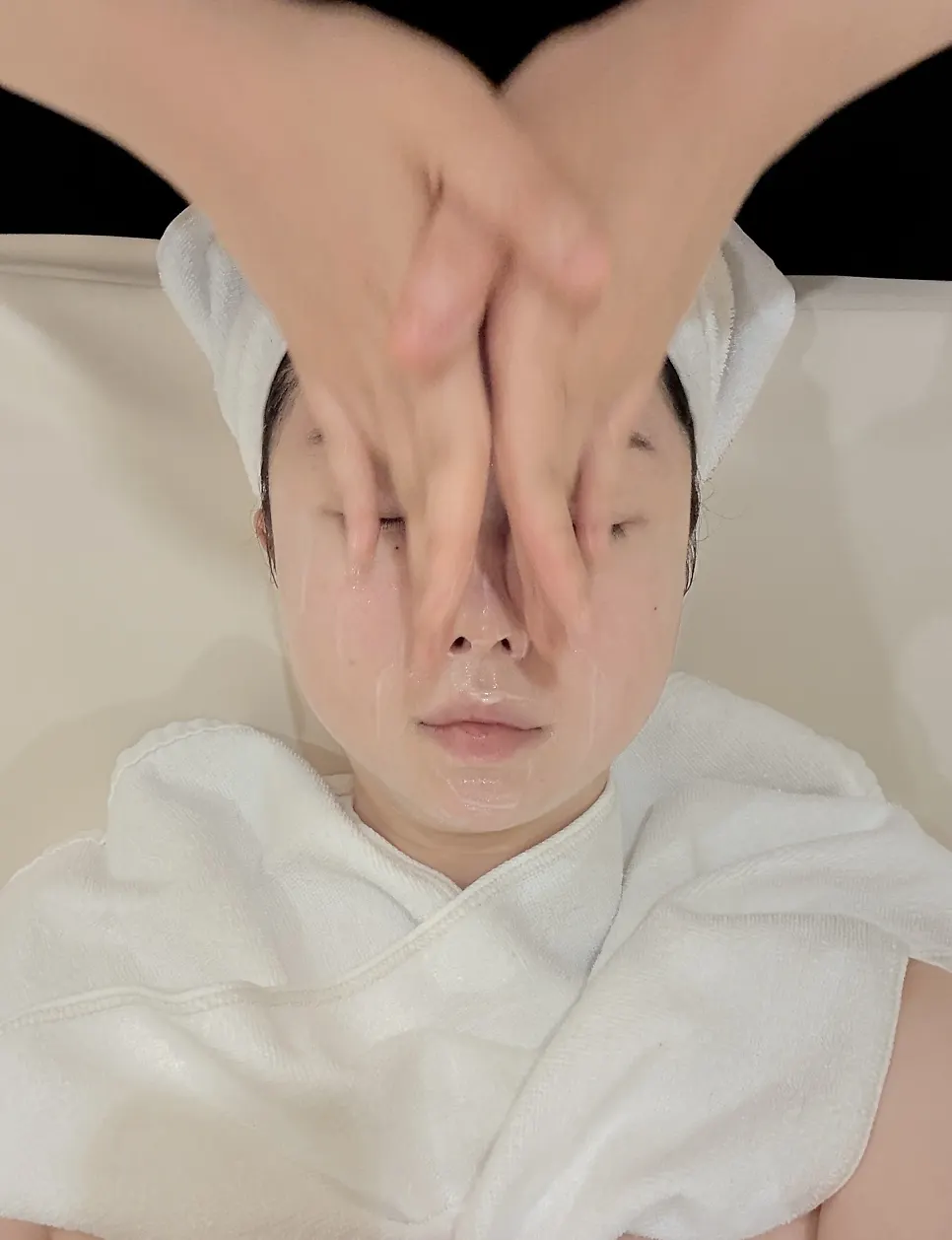 Skin treatment starting with the cleansing step