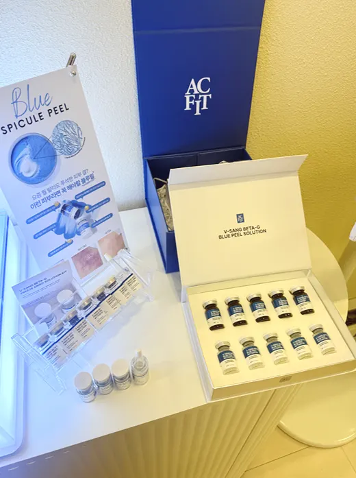 Equipment and products arranged in the treatment room