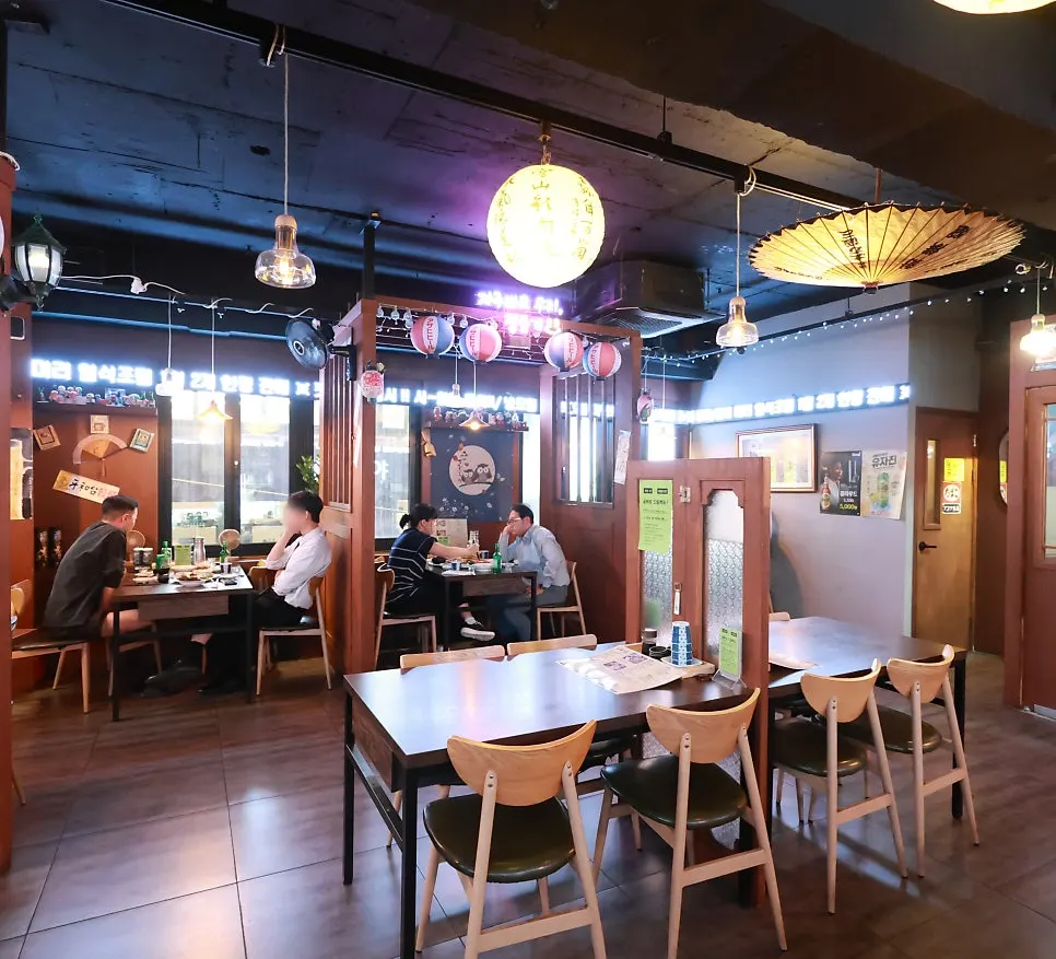 Interior view of the izakaya