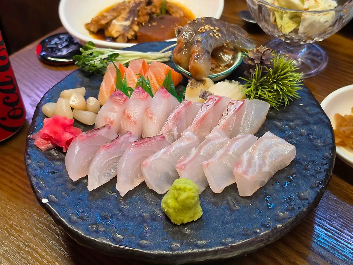 Cleanly plated aged sashimi at Yurak